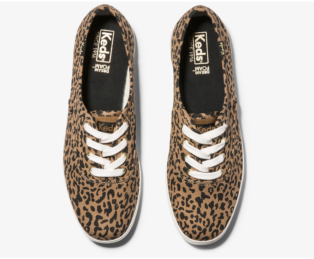 Zapatillas Keds Mujer Marrones - Washable Champion Animal - 758-VYWDHK